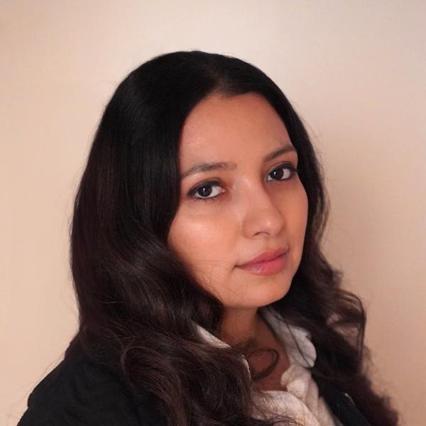 a person with long hair