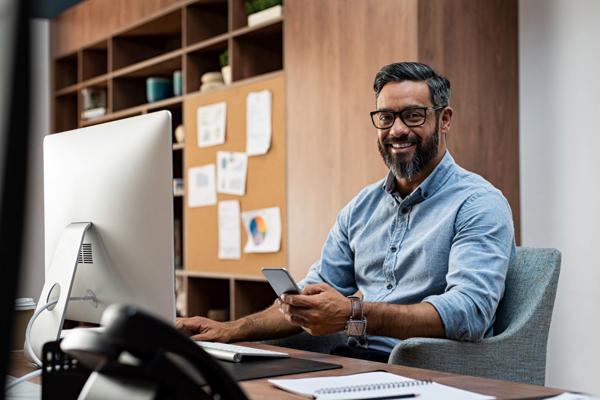 Senior Level Man In Home Office (1)