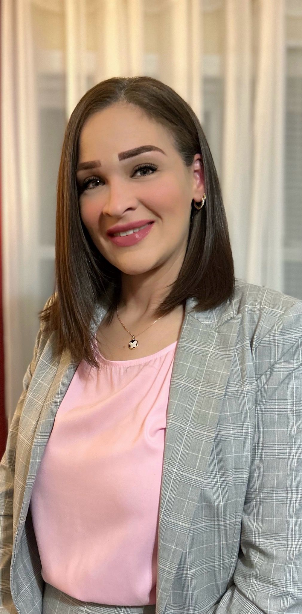 a person smiling for a picture